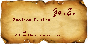 Zsoldos Edvina névjegykártya